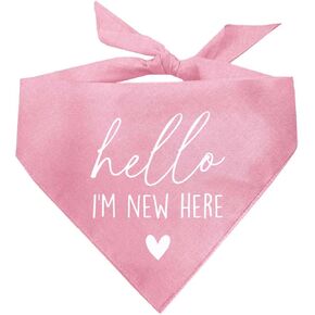 Hello I’m New Here Dog Bandana (Lavender, OS 1109)