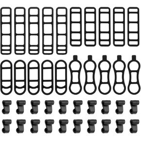 40 Pcs Bicycle Flashlight Holder, Bicycle Silicone Holder, Bicycle Frame Light, Buckle Tube Accessories Silicone Band for Lighting Parts and Accessories Holder, Most Bicycle Light Handlebar