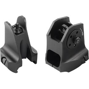 Tactical Fixed Iron Sights Backup Front Rear Sight Set Rapid Transition Backup Sight Set for Picatinny Weaver Rail Mount