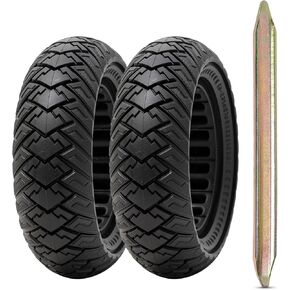 2 PCS 10x3.0 255x80 (80/65-6) Solid Tire,10 Inches Electric Scooter Wheels 10 x 3.0 Solid Tires Front or Rear Replacement Solid Rubber Tires Compatible with 10x3.0 Electric Scooter Tire（P-1009）