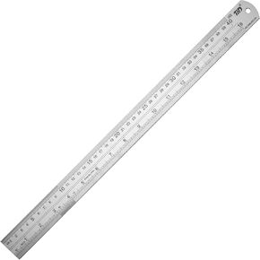 ZZTX Ruler Metal Straight Edge Ruler Stainless Steel Ruler 16 Inch Ruler Set Rulers Bulk 2 Pack