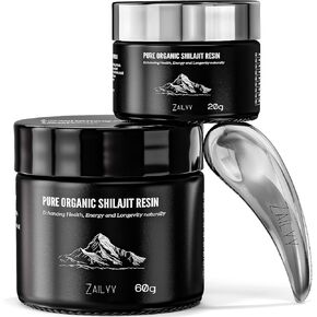 Pure Himalayan Organic Shilajit Resin Supplement 80g | Lab-Tested & Natural | Premium Grade with Fulvic Acid & Trace Minerals | Energy & Vitality Booster for Men & Women