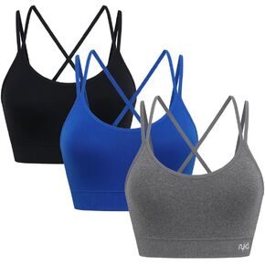 Ryka Hannah Seamless Strappy Openback Sports Bra, 3 Pack
