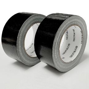 Black Duct Tape 2 inches x 30 Yards 2 Pack No Residue, Strong, Flexible, Waterproof, Black Heavy Duty Duct Tape Variety Pack