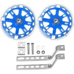 Bicycle Training Wheels for Kids Bike, Universal Bicycle Wheels, Children's Bicycles Adjustable Stabiliser Support Wheels for 12 14 16 18 20 inch Single Speed Bicycle (COLOR:Blue)