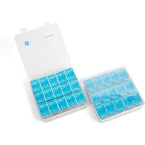 2 Pack Colored Contact Lens 3 Month Organizer, Each Hold 60-90 PCS, Total Hold 120-180 PCS, Portable Storage Box for Disposable Daily Contact Lenses, Storage Box for All Brand Cosmetic Contact Lens