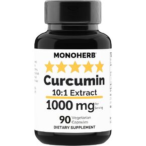 مستخلص الكركمين 1000 مجم - قوة 10x تساوي 10,000 مجم - 90 كبسولة نباتية - 500 مجم لكل كبسولة in Kuwait