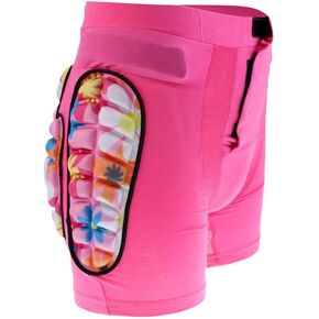MonkeyJack Kids Children Hip Pad Protector Guard Ski Roller Skating Snow Board Cycling Padded Shorts - Pink, S