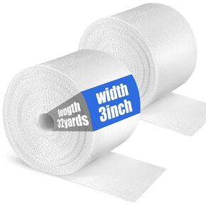 Fiberglass Cloth Tape, 6 oz, 3" Wide by 65.6 yd, Fiberglass Cloth Roll Non Adhesive Woven Fiberglass Insulation Tape Fiberglass Fabric for Reinforced Repair, Joint, Seams, Molding