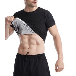 Men's Sauna Sweat Suits Shirt for Gym Exercise- Weight Loss Heat Trapping Sweat Compression Vest, Shapewear Top, Shaper