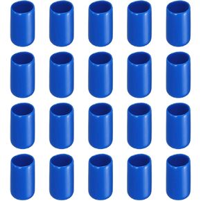 Screw Thread Protector Cover Rubber End Caps, [for Screw, Bolt] - 7/16"(11mm) ID/Blue/20pcs