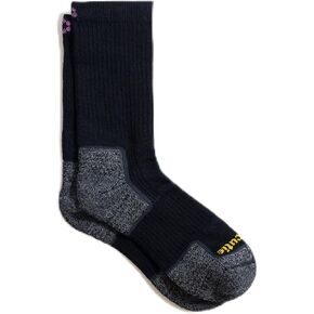 Women's Merino Wool Hiker Crew Socks, Moisture-Wicking, Durable, Perfect for Hiking and Camping (Black)