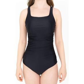 Women's Black One-Piece Swimsuit, Square Neck