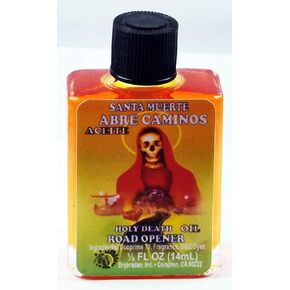 1 PIECE BRYBRADAN HOLY DEATH ROAD OPENER SPIRITUAL OIL SANTA MUERTE ABRE CAMINOS ACEITE ESPIRITUAL 1/2 FL OZ 14.7ML