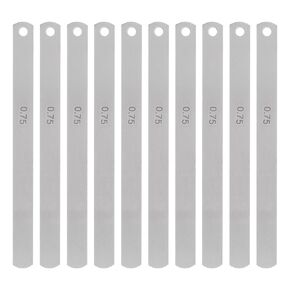 HARFINGTON 10pcs Mn Steel Feeler Gauge 0.75mm Thickness 150mm Length Metric Filler Thickness Gage Gap Measuring Tool Single Blade