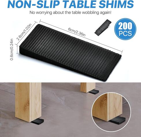 200 قطعة من الحشوات المركبة للتسوية، حشوات من البلاستيك الصلب، مستويات أثاث إسفينية، حشوات أبواب سهلة التركيب لطاولات المراحيض والأبواب والنوافذ in Kuwait