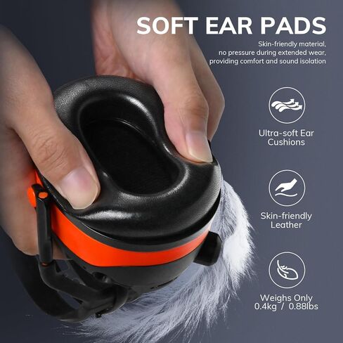 Bluetooth 5.0 Hearing Protection Rechargeable Ear Headphones, 29dB NRR Safety Noise Reduction EarMuffs 36H Playtime for Lawn Mower, Construction, Workshops, Mowing With Radio Yellow in Saudi Arabia