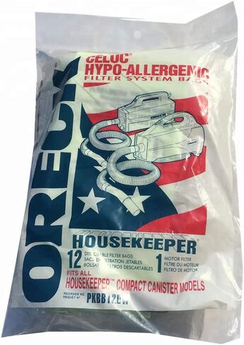 أكياس المكنسة الكهربائية Oreck XL Buster B، PKBB12DW، حقيبة مدبرة المنزل، 12 عبوة in Kuwait