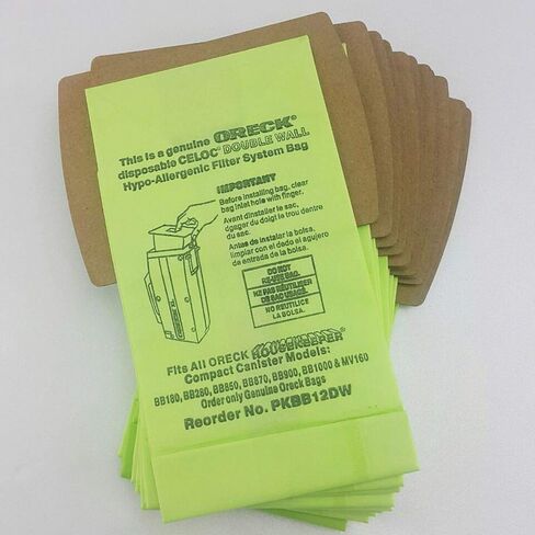 أكياس المكنسة الكهربائية Oreck XL Buster B، PKBB12DW، حقيبة مدبرة المنزل، 12 عبوة in Kuwait