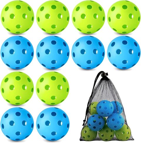 Coopay 12/100 Pack Baseball Practice Baseballs Plastic Hollow Soft Balls with a Drawstring Bag for Hitting, Baseball Training Indoor Outdoor Use in Kuwait
