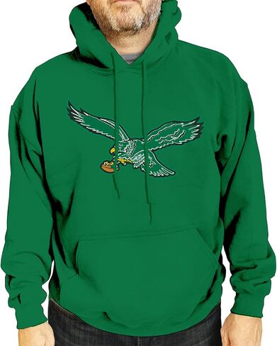 Team Fan Apparel NFL Adult Unisex Modern Throwback Ultra Soft Fleece Hooded Sweatshirt, Heathered Football Hoodie in Saudi Arabia