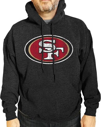 Team Fan Apparel NFL Adult Unisex Modern Throwback Ultra Soft Fleece Hooded Sweatshirt, Heathered Football Hoodie in Saudi Arabia