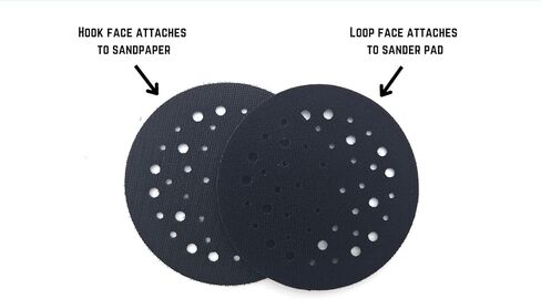 5 عبوات من Taytools - 5 بوصات 44 فتحة بسمك 1/8 بوصة، وسادات بديلة للواجهة المدارية العشوائية بخطاف وحلقة 5 بوصات وسادة دعم عازلة للأعمال الخشبية وتلميع السيارات in Kuwait