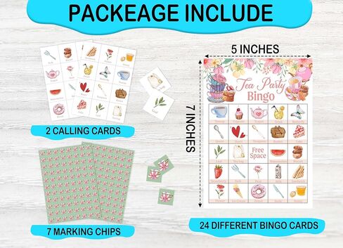 Tea Party Bingo Game Cards, Garden Tea Party Decor, Tea Party Favors, Bachelorette Party Activities, Bridal Shower Party Supplies for Adults Friends Family, Holiday Gathering Bingo Cards -13 in Kuwait