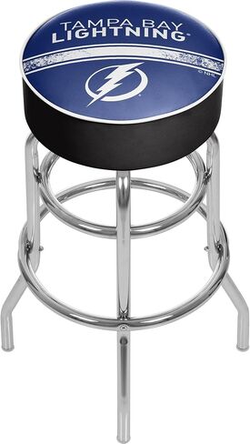 العلامة التجارية Gameroom NHL Tampa Bay Lightning Chrome Bar Stool مع دوار in Saudi Arabia