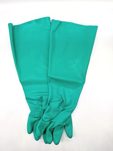 37-185-9 Size 9 18" 22 Mil Green Sol-Vex Unlined Nitrile Gloves Sandpatch Finish in Saudi Arabia