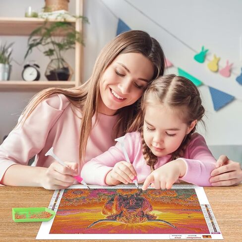 MOGTAA Stained Glass Tree Diamond Art Painting Kits for Adults, 5D Landscape Diamond Painting Kits for Beginners, Full Drill Diamond Dots Kits Rhinestone Art Craft for Home Decor 12x16 Inch in Saudi Arabia