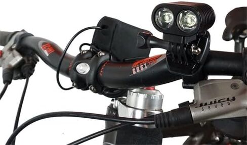 طقم إضاءة خوذة الدراجة الجبلية Voyager مع بطارية قابلة لإعادة الشحن، متوافقة مع حوامل GoPro، 2100 لومن، 3 ساعات على شعاع عالٍ in Kuwait