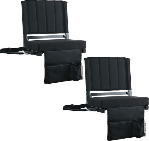 مقعد استاد سبورت بيتس للمدرجات مع دعم للظهر وكرسي استاد مبطن عريض - يتضمن حزام كتف وحامل أكواب in Kuwait