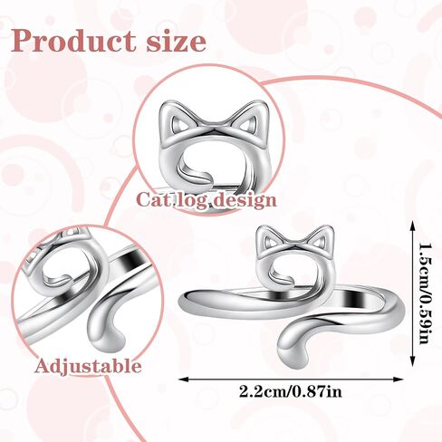 4 PCS Tension Rings for Crocheting, Adjustable Crochet Ring for Finger Yarn Ring with Cat Pattern Knitting Ring Thimble Accessories for Women Dresses Skirts Sweaters Handmade Art (Multi-Colour) in Saudi Arabia