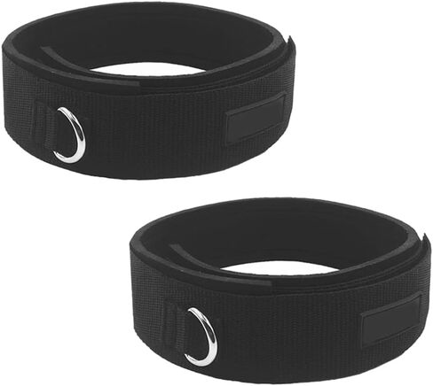 أحزمة الفخذ للياقة البدنية من Maigendoo، قطعتان من أشرطة الفخذ للتمرين، حزام للقدم للكاحل والساق قابل للتعديل بحلقة على شكل حرف D وإكسسوارات تمارين السرعة تناسب الرجال والنساء (أسود) in Kuwait