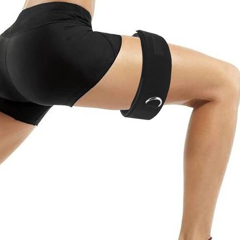 أحزمة الفخذ للياقة البدنية من Maigendoo، قطعتان من أشرطة الفخذ للتمرين، حزام للقدم للكاحل والساق قابل للتعديل بحلقة على شكل حرف D وإكسسوارات تمارين السرعة تناسب الرجال والنساء (أسود) in Kuwait