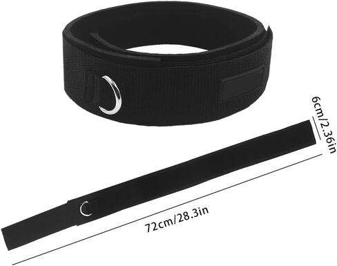 أحزمة الفخذ للياقة البدنية من Maigendoo، قطعتان من أشرطة الفخذ للتمرين، حزام للقدم للكاحل والساق قابل للتعديل بحلقة على شكل حرف D وإكسسوارات تمارين السرعة تناسب الرجال والنساء (أسود) in Kuwait