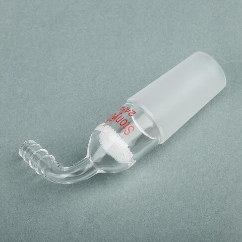 stonylab Bent Glass Vacuum Adapter, Borosilicate Glass Adapter with G1 Sintered Disc, 24/40 Joint and 10 mm Hose Connection in Saudi Arabia