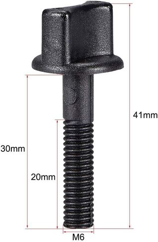 10Pcs M6 x 20mm Thumb Screw Bolt 30mm Rod Hand Driven Spade Nylon Plastic Screws Metric Partial Thread for RC Model Aircraft in Saudi Arabia
