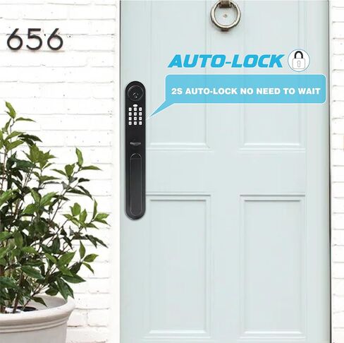 Digital Door Lock with Keypad Set,Smart Door Lock with Keypads,Electronic Deadbolt Keypad with Door Handle Lock Set for Front Door,Electronic Door Lock with Passcode and Key,Matte Black in Saudi Arabia
