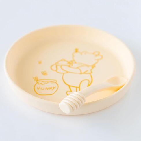 Bumkins Disney Baby and Toddler Plate and Spoon Set, Silicone Dish for Babies and Kids, Baby Led Weaning, Children Feeding Supplies, Microwave Safe, Platinum Silicone, Ages 6 Months Up, Mickey Mouse in Saudi Arabia