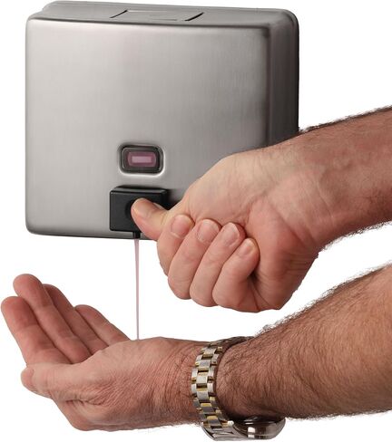 Bobrick Surface-Mounted Soap Dispenser, Vertical Tank Satin-Finish Stainless Steel (40-fl oz Capacity) in Kuwait