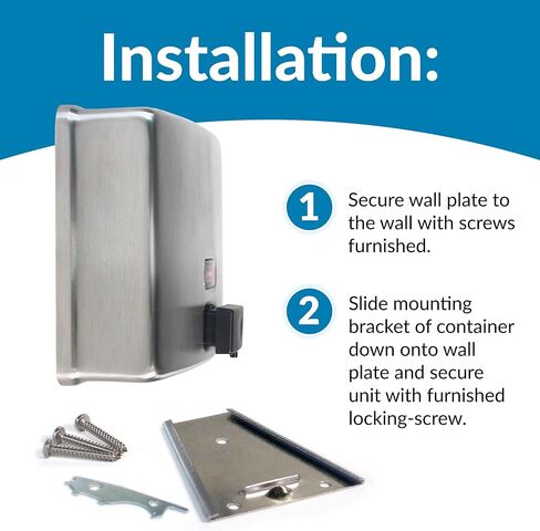 Bobrick Surface-Mounted Soap Dispenser, Vertical Tank Satin-Finish Stainless Steel (40-fl oz Capacity) in Kuwait