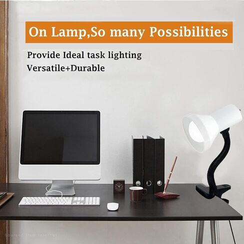 مصباح مكتب Xtricity LED، معقوفة قابلة للتعديل 360 درجة، مصباح للمنزل والمكتب مع لمبة 7 وات A19، 120 فولت، مفتاح تشغيل/إيقاف، ارتفاع 14 بوصة - مصابيح قراءة لطاولة بجانب السرير، مسكن جامعي (لمسة نهائية سوداء) in Kuwait