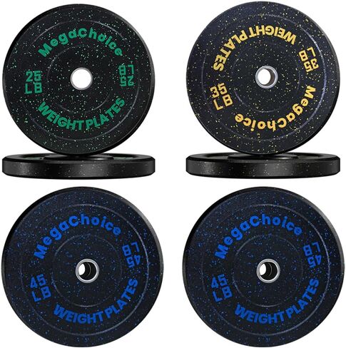 Rubber Olympic Bumper Weights Plates Set,2 In Barbell Plates,2x15LB 2x25LB 2x35LB 2x45LB 100LB 160LB 300LB 45LB Barbell Weights for Strength Training Weightlifting(Single, Pair & Set) in Saudi Arabia
