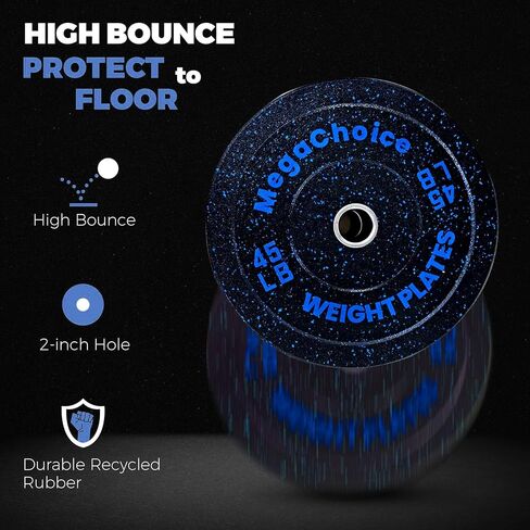 Rubber Olympic Bumper Weights Plates Set,2 In Barbell Plates,2x15LB 2x25LB 2x35LB 2x45LB 100LB 160LB 300LB 45LB Barbell Weights for Strength Training Weightlifting(Single, Pair & Set) in Saudi Arabia