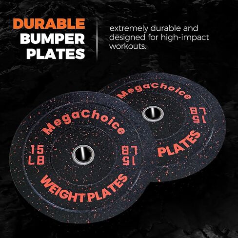Rubber Olympic Bumper Weights Plates Set,2 In Barbell Plates,2x15LB 2x25LB 2x35LB 2x45LB 100LB 160LB 300LB 45LB Barbell Weights for Strength Training Weightlifting(Single, Pair & Set) in Saudi Arabia