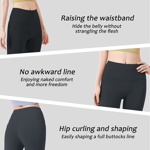 Women's Leggings High Waist Yoga Pants No See Through Workout Gym Capris, Tummy Control Sports Training Pant for Women in Saudi Arabia