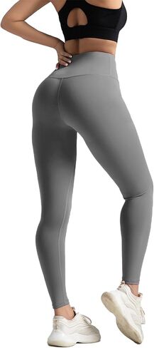 Women's Leggings High Waist Yoga Pants No See Through Workout Gym Capris, Tummy Control Sports Training Pant for Women in Saudi Arabia