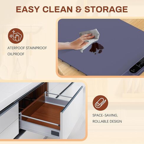 Warming Mat for Food - Full Surface Heating, Rollable Food Warming Mat & Premium Silicone Nano-Material,3 Temperature Settings,Food Warmers for Parties, Suit for Family Gatherings, Sabbath, Holidays in Saudi Arabia